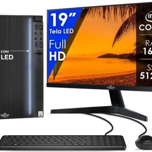 Computador Completo Intel Core i5 16GB SSD 512GB Monitor 19" Pc Hdmi Teclado e Mouse Strong Tech