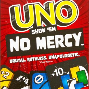 UNO Jogo de Cartas No Mercy para crianças a partir de 7 anos